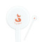 Foxy Mama White Plastic 7" Stir Stick - Round - Closeup