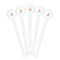 Foxy Mama White Plastic 7" Stir Stick - Round - Fan View