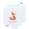 Foxy Mama White Plastic Stir Stick - Single Sided - Square - Approval