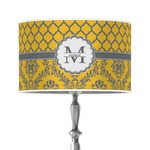 Damask & Moroccan 12" Drum Lamp Shade - Poly-film (Personalized)