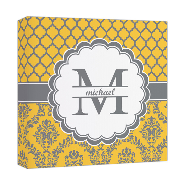 Custom Damask & Moroccan Canvas Print - 12x12 (Personalized)