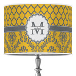 Damask & Moroccan 16" Drum Lamp Shade - Poly-film (Personalized)