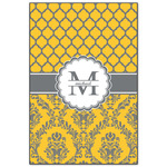 Damask & Moroccan Wood Print - 20x30 (Personalized)