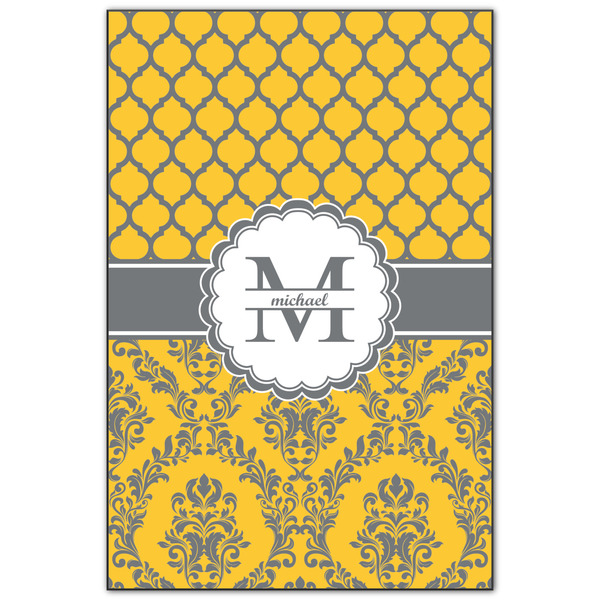 Custom Damask & Moroccan Wood Print - 20x30 (Personalized)