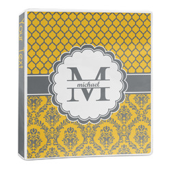 Damask & Moroccan 3-Ring Binder - 1 inch (Personalized)