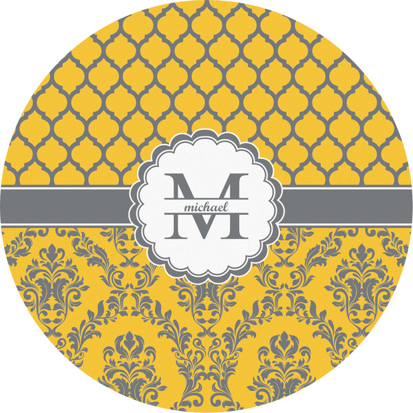 Custom Damask & Moroccan Multipurpose Round Labels - 5" (Personalized)