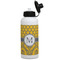 Damask & Moroccan Aluminum Water Bottle - White Front