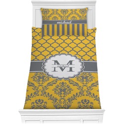 Damask & Moroccan Comforter Set - Twin XL (Personalized)