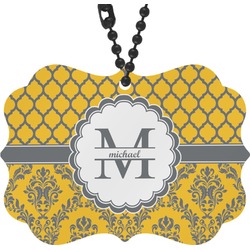 Damask & Moroccan Rear View Mirror Charm (Personalized)