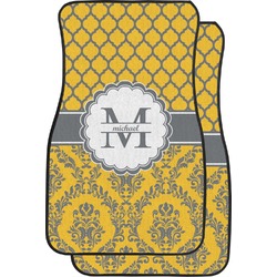Damask & Moroccan Car Floor Mats (Front Seat) (Personalized)
