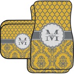 Damask & Moroccan Car Floor Mats Set - 2 Front & 2 Back (Personalized)