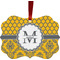 Damask & Moroccan Christmas Ornament (Front View)