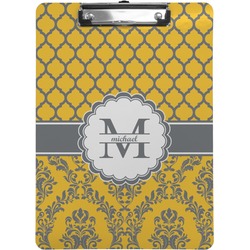 Damask & Moroccan Clipboard (Letter Size) (Personalized)