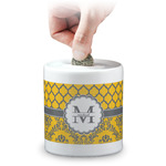 Damask & Moroccan Coin Bank (Personalized)