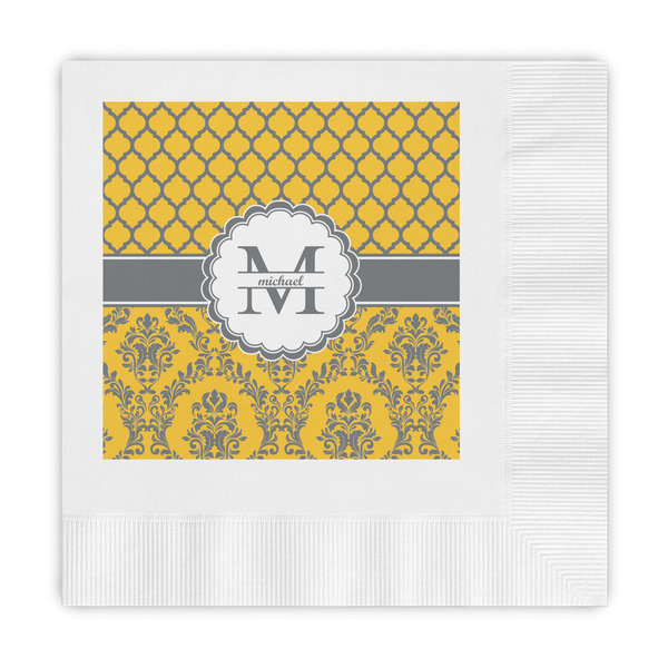 Custom Damask & Moroccan Embossed Decorative Napkins (Personalized)