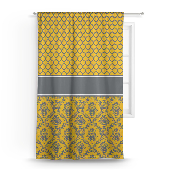 Custom Damask & Moroccan Curtain Panel - Custom Size