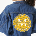 Damask & Moroccan Twill Iron On Patch - Custom Shape - 3XL - Set of 4 (Personalized)