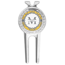 Damask & Moroccan Golf Divot Tool & Ball Marker (Personalized)