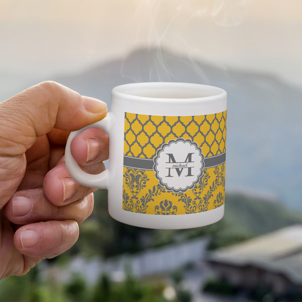 Custom Damask & Moroccan Single Shot Espresso Cup - Single (Personalized)