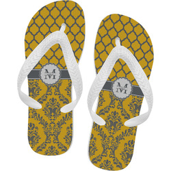 Damask & Moroccan Flip Flops - Medium (Personalized)