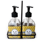 Damask & Moroccan Glass Soap & Lotion Bottle Set (Personalized)