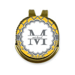 Damask & Moroccan Golf Ball Marker - Hat Clip - Gold