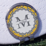 Damask & Moroccan Golf Ball Marker - Hat Clip