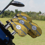 Damask & Moroccan Golf Club Iron Cover - Set of 9 (Personalized)