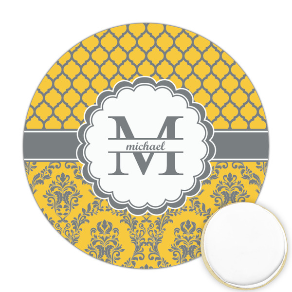 Custom Damask & Moroccan Printed Cookie Topper - 2.5" (Personalized)