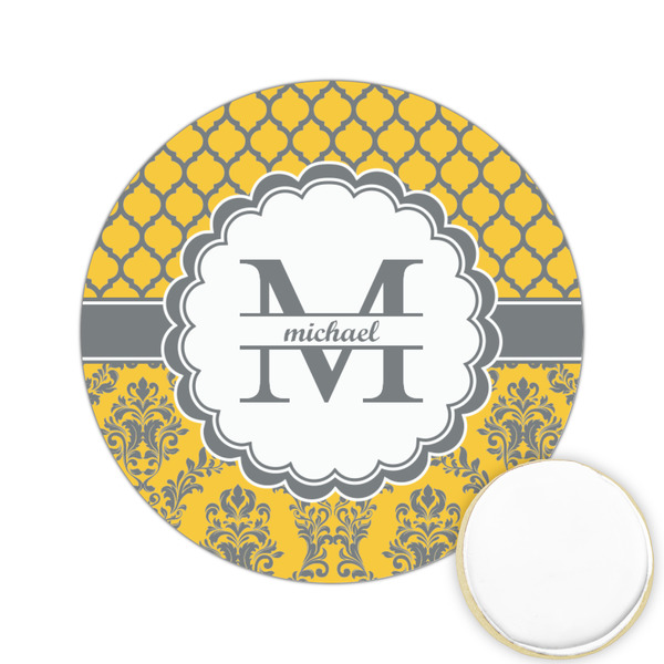 Custom Damask & Moroccan Printed Cookie Topper - 2.15" (Personalized)