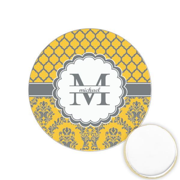 Custom Damask & Moroccan Printed Cookie Topper - 1.25" (Personalized)