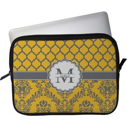 Damask & Moroccan Laptop Sleeve / Case - 13" (Personalized)