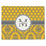 Damask & Moroccan Single-Sided Linen Placemat - Single w/ Name and Initial