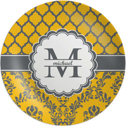 Damask & Moroccan Melamine Salad Plate - 8" (Personalized)