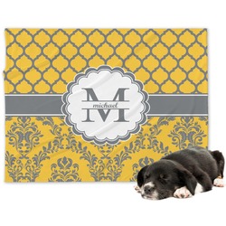 Damask & Moroccan Dog Blanket - Large (Personalized)