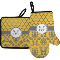 Floral Cross Oven Mitt & Pot Holder Set, Grandma Gift Set Personalized –  Lazy Gator Tees