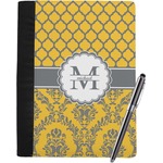 Damask & Moroccan Notebook Padfolio - Large w/ Name and Initial