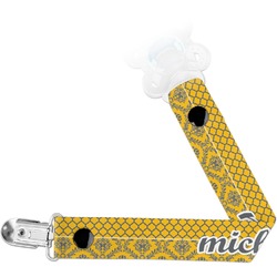 Damask & Moroccan Pacifier Clip (Personalized)