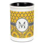 Damask & Moroccan Ceramic Pencil Holders - Black