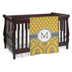 Damask & Moroccan Baby Blanket (Single Sided) (Personalized)