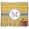 Damask & Moroccan Picnic Blanket - Flat - With Basket