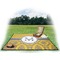 Damask & Moroccan Picnic Blanket - with Basket Hat and Book - in Use