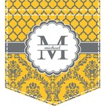 Damask & Moroccan Iron On Faux Pocket (Personalized)