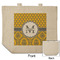 Damask & Moroccan Reusable Cotton Grocery Bag - Front & Back View