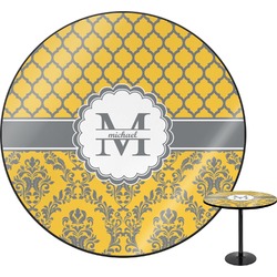 Damask & Moroccan Round Table - 30" (Personalized)