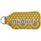 Damask & Moroccan Sanitizer Holder Keychain - Large (Back)