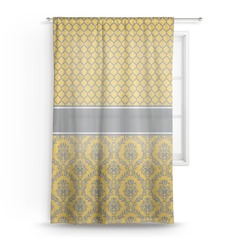Damask & Moroccan Sheer Curtain - 50"x84"