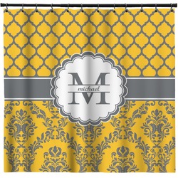 Damask & Moroccan Shower Curtain - 71" x 74" (Personalized)