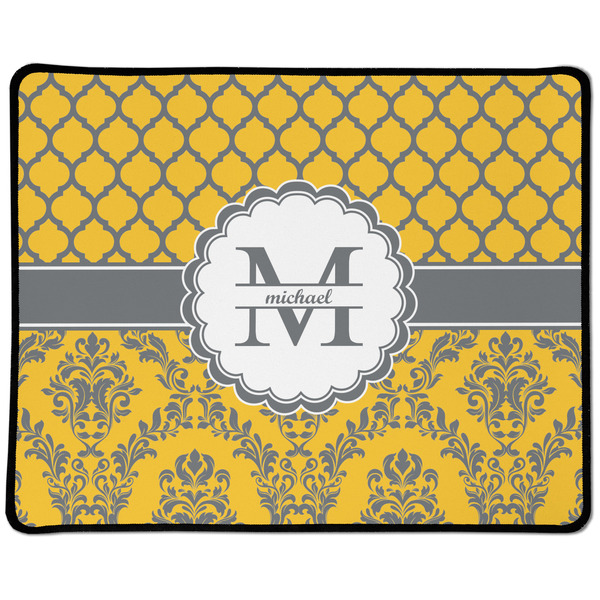 Custom Damask & Moroccan Large Gaming Mouse Pad - 12.5" x 10" (Personalized)