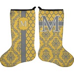 Damask & Moroccan Holiday Stocking - Double-Sided - Neoprene (Personalized)